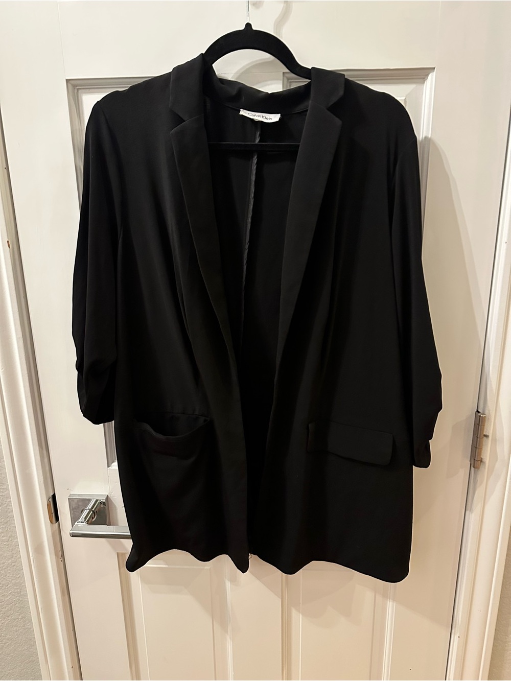 Black Women's Fabletics Open Front Blazer Jacket/Cover Up